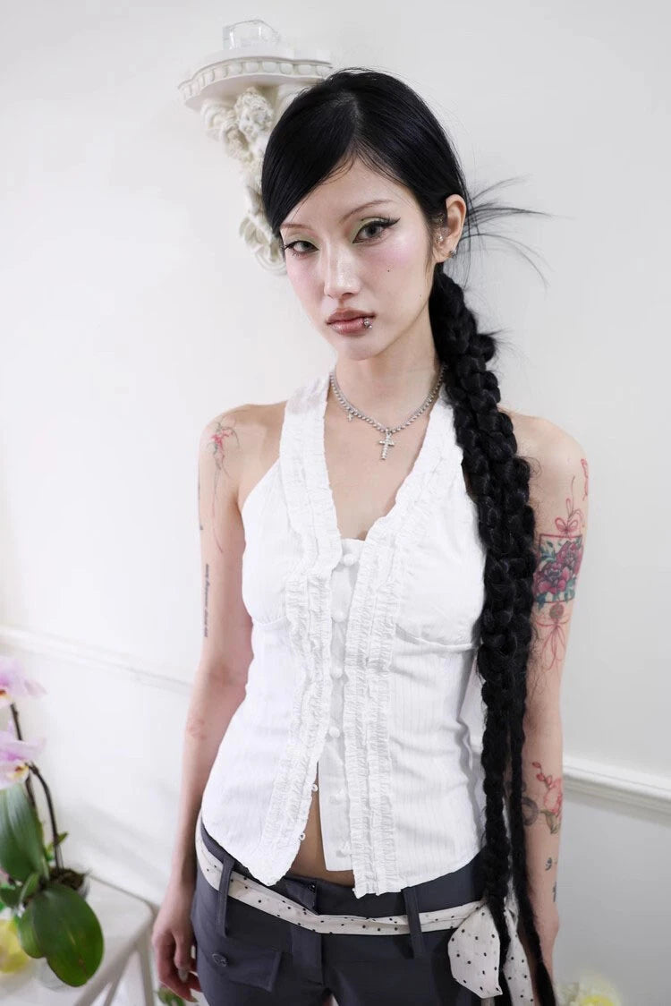 Litlookz Studio Y2K Ruffle Top