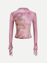 Litlookz Studio Y2K Ruffled Cuffs Top, view 6