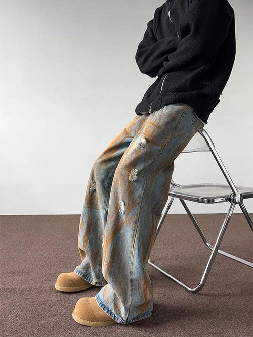 Litlookz Studio Y2K Rusty Wide Leg Denim Jeans