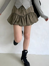Litlookz Studio Y2K Satin Bubble Mini Skirt, view 5