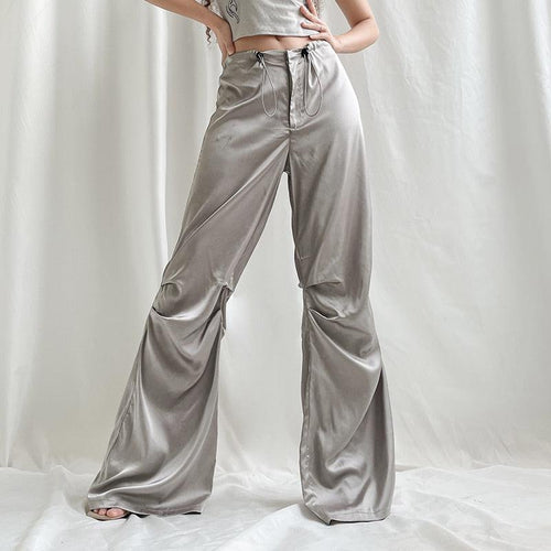Litlookz Studio Y2K Satin Wide Leg Pants