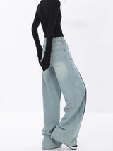 Litlookz Studio Y2K Seam Line Wide Leg Jeans, view 2