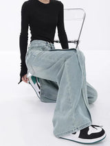 Litlookz Studio Y2K Seam Line Wide Leg Jeans, view 4