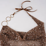 Litlookz Studio Y2K Sequin Halter Top, view 5