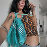 Litlookz Studio Y2K Sequin Leopard Crop Top, view 2