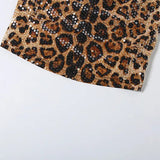 Litlookz Studio Y2K Sequin Leopard Crop Top, view 5