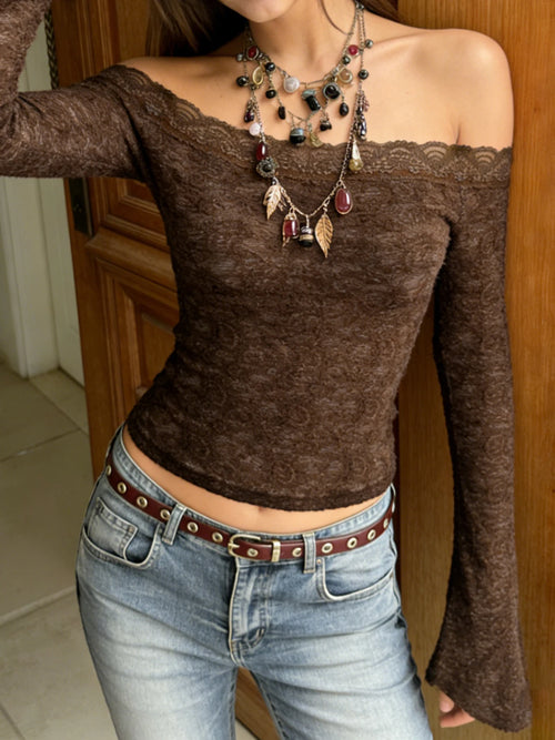 Litlookz Studio Y2K Sheer Lace Top