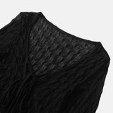 Litlookz Studio Y2K Sheer Tie Front Crop Top, view 6