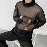 Litlookz Studio Y2K Sheer Turtle Neck Top, view 3
