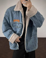 Litlookz Studio Y2K Sherpa Denim Jacket, view 3