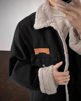 Litlookz Studio Y2K Sherpa Denim Jacket, view 4