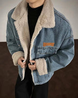 Litlookz Studio Y2K Sherpa Denim Jacket, view 5