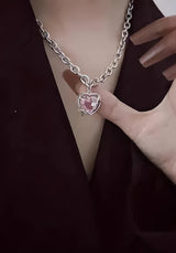 Litlookz Studio Y2K Shiny Heart Necklace, view 2