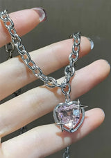 Litlookz Studio Y2K Shiny Heart Necklace, view 3