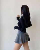 Litlookz Studio Y2K Side Slit Mini Skirt, view 5