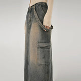Litlookz Studio Y2K Side Strap Cargo Maxi Skirt, view 4