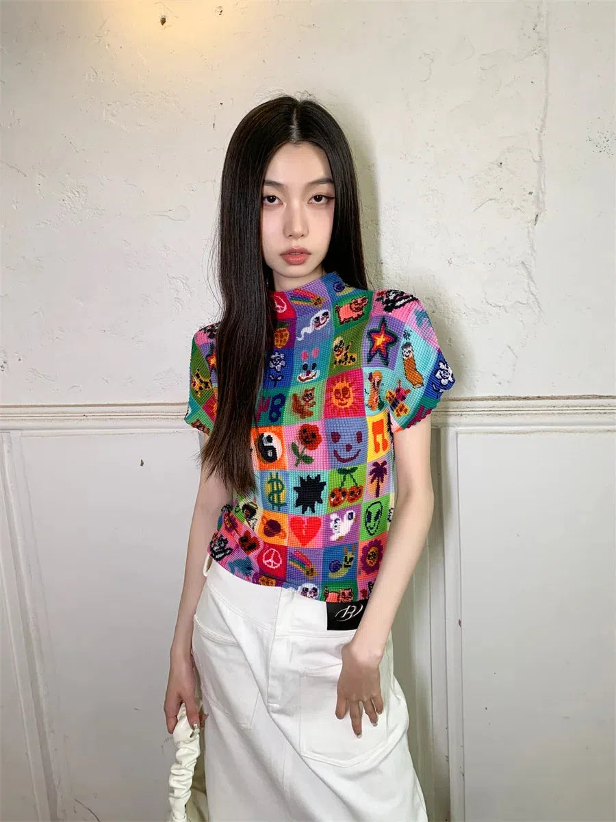 Litlookz Studio Y2K Sketchbook Pleated Top