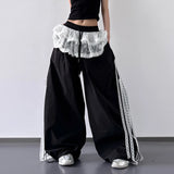 Litlookz Studio Y2K Skirted Parachute Pants, view 2