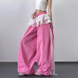 Litlookz Studio Y2K Skirted Parachute Pants, view 3