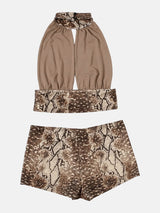 Litlookz Studio Y2K Snakeskin Shorts & Top Set, view 6