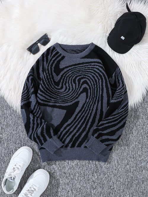 Litlookz Studio Y2K Spiral Pullover Sweater