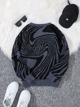 Litlookz Studio Y2K Spiral Pullover Sweater, view 2