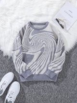 Litlookz Studio Y2K Spiral Pullover Sweater, view 5
