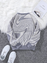 Litlookz Studio Y2K Spiral Pullover Sweater, view 6