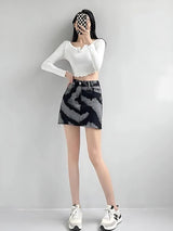 Litlookz Studio Y2K Spray Paint Mini Skirt, view 3