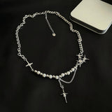 Litlookz Studio Y2K Star Beaded Chain Necklace, view 2