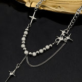 Litlookz Studio Y2K Star Beaded Chain Necklace, view 3