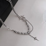 Litlookz Studio Y2K Star Beaded Chain Necklace, view 4