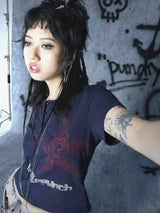Litlookz Studio Y2K Star Button-Up Tee, view 3