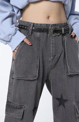 Litlookz Studio Y2K Star Cargo Pants, view 6