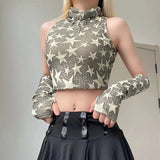 Litlookz Studio Y2K Star Embroidered Crop Top, view 3