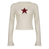 Litlookz Studio Y2K Star Embroidery Knitted Top, view 5