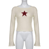 Litlookz Studio Y2K Star Embroidery Knitted Top, view 6