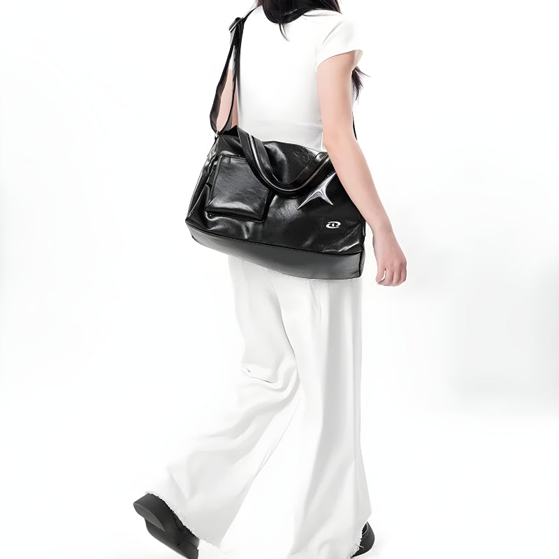 Litlookz Studio Y2K Star Faux Leather Bag