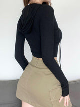 Litlookz Studio Y2K Star Hooded Crop Top, view 4