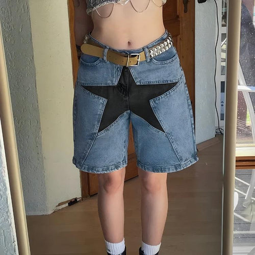 Litlookz Studio Y2K Star Jean Shorts