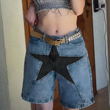 Litlookz Studio Y2K Star Jean Shorts, view 2