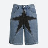 Litlookz Studio Y2K Star Jean Shorts, view 3