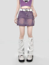 Litlookz Studio Y2K Star Patch Belted Leg Warmers, view 2