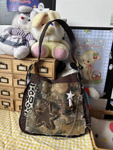 Litlookz Studio Y2K Star Patch Distressed Bag, view 6