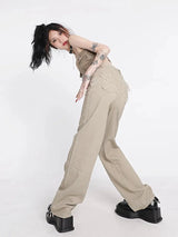 Litlookz Studio Y2K Star Pockets High Waist Jeans, view 4