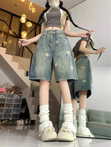 Litlookz Studio Y2K Star Print Jorts, view 4