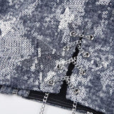 Litlookz Studio Y2K Star Sequined Crop Top, view 5