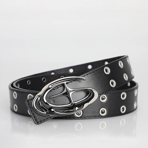 Litlookz Studio Y2K Star Silver Buckle Belt