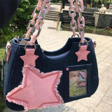 Litlookz Studio Y2k Star Transparent Denim Bag, view 2