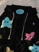 Litlookz Studio Y2K Star Zip Oversized Hoodie, view 4